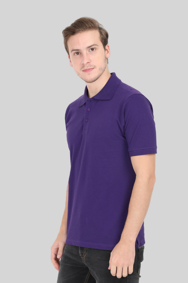 Purple Polo T-Shirt For Men - WowWaves