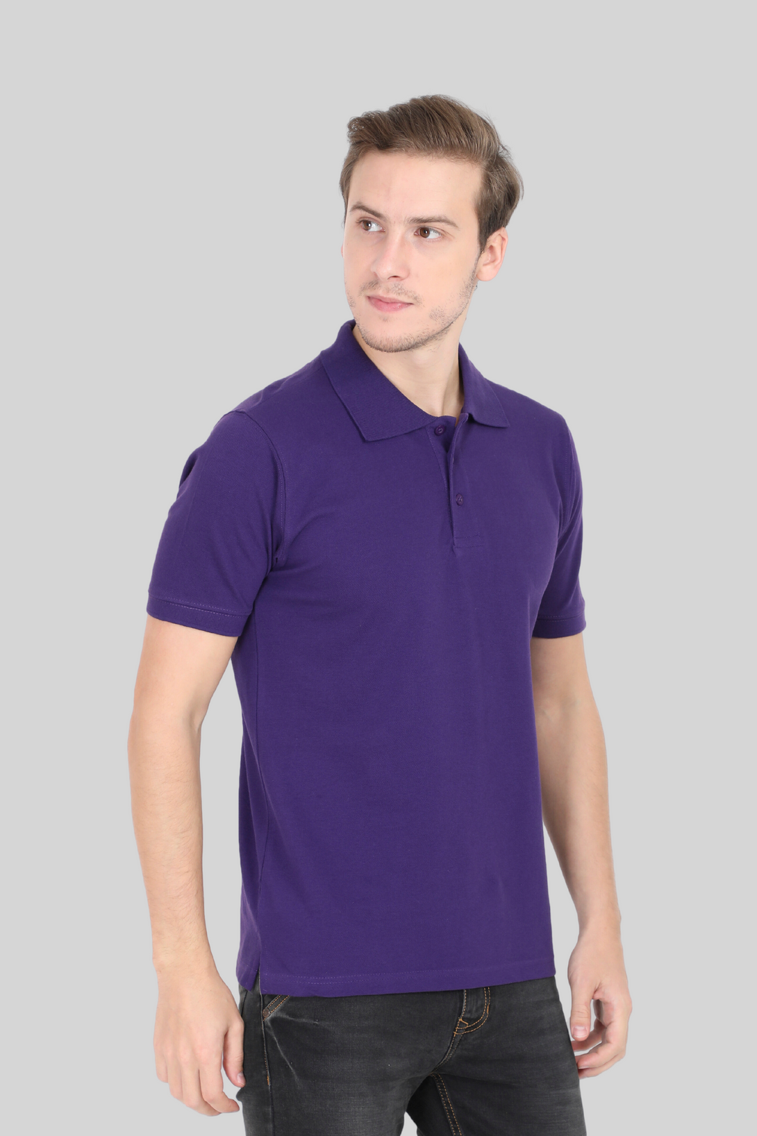 Purple Polo T-Shirt For Men - WowWaves - 2