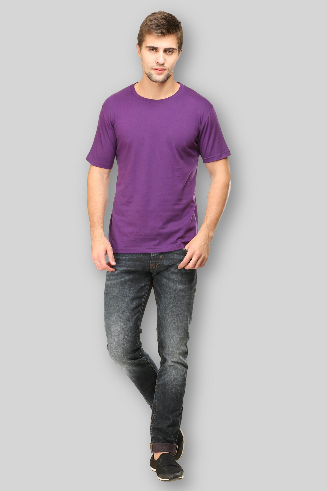 Purple T-Shirt For Men - WowWaves - 1