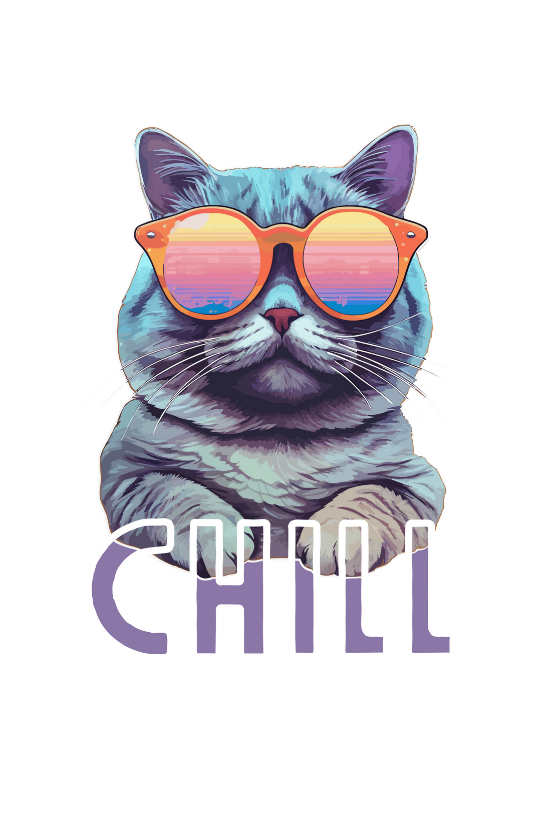 Chill Printed T-Shirt For Women - WowWaves - 1