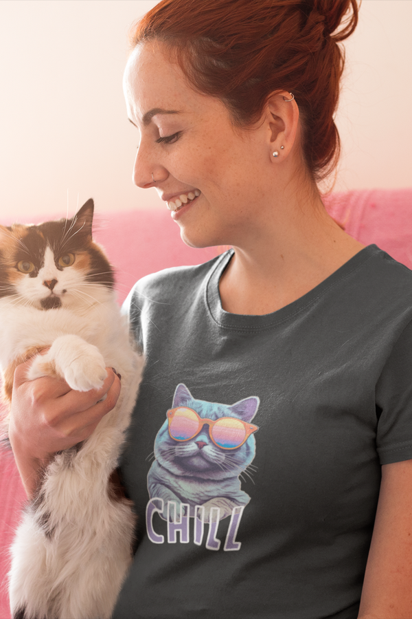 Chill Printed T-Shirt For Women - WowWaves