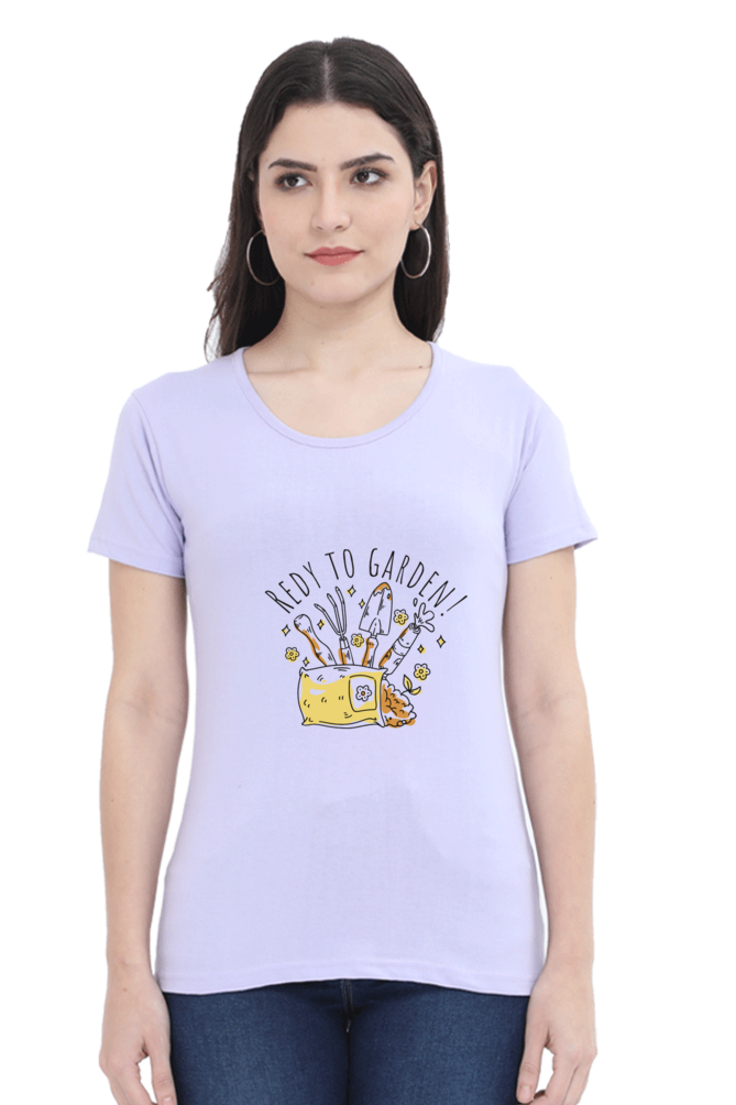 Ready To Garden! Printed Scoop Neck T-Shirt For Women - WowWaves - 7