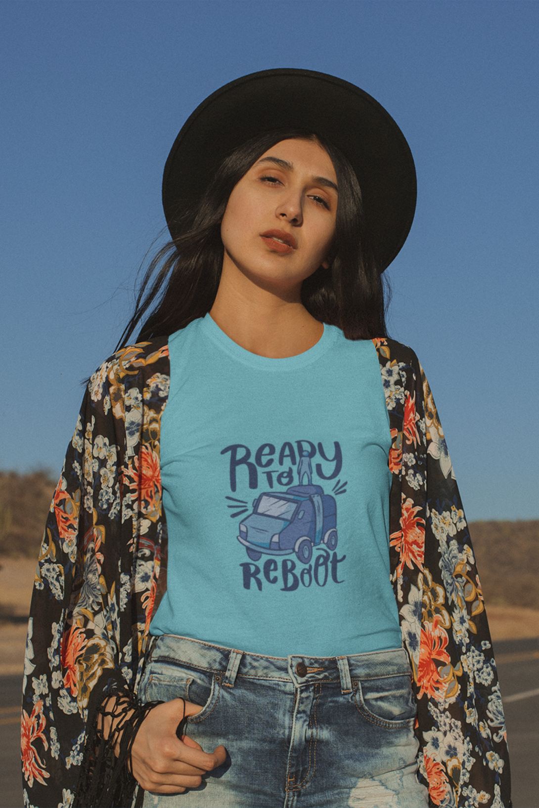 Ready To Reboot Printed T-Shirt For Women - WowWaves