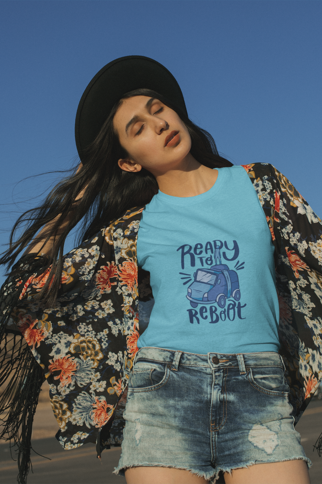 Ready To Reboot Printed T-Shirt For Women - WowWaves - 2