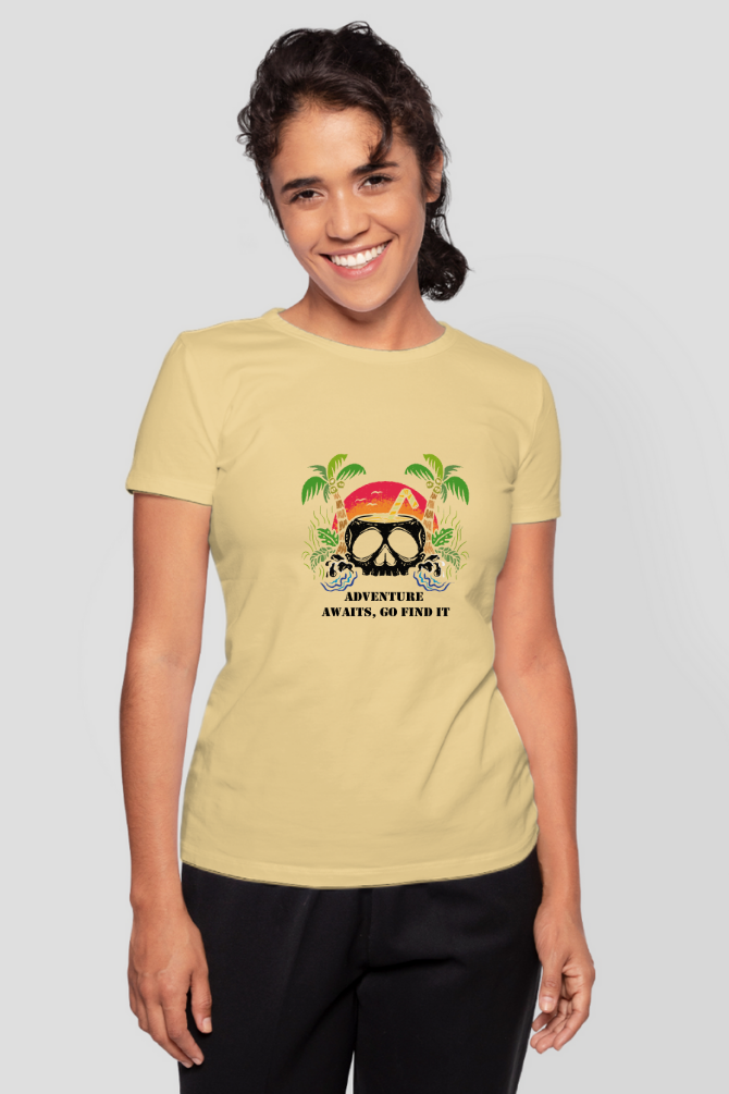 Hawaiian Beach Printed T-Shirt For Women - WowWaves - 13