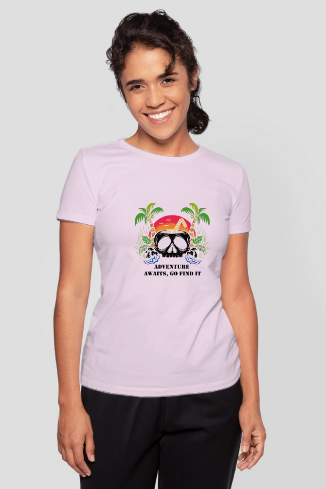 Hawaiian Beach Printed T-Shirt For Women - WowWaves - 10