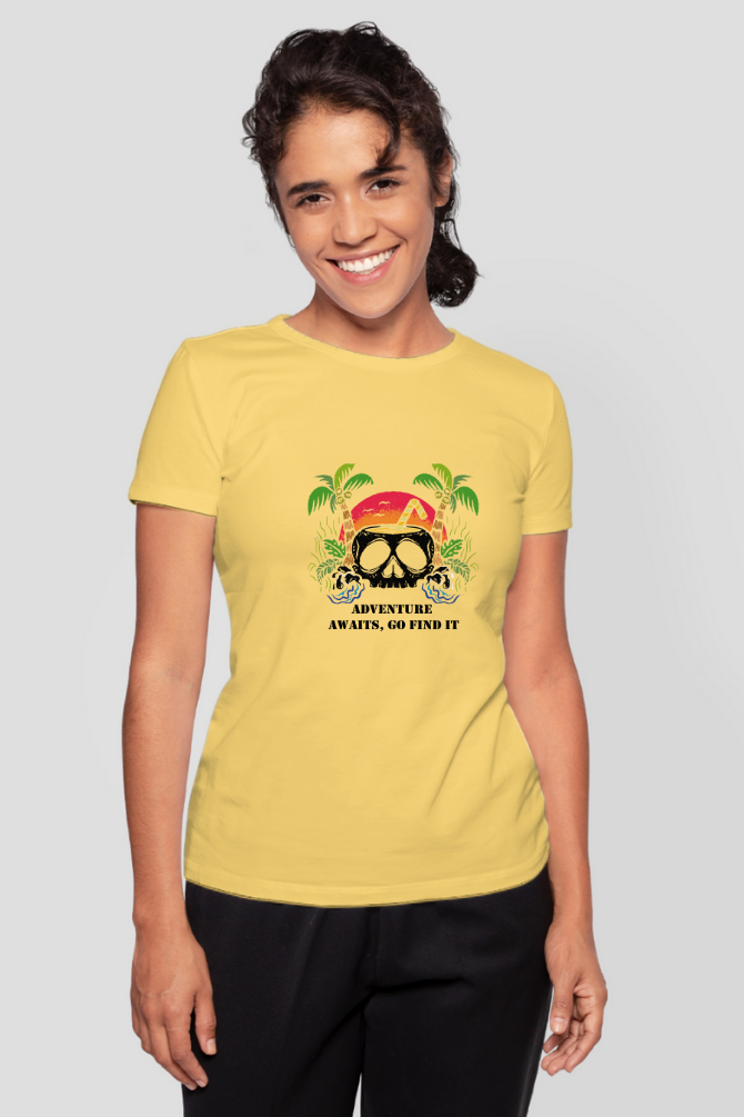 Hawaiian Beach Printed T-Shirt For Women - WowWaves - 8