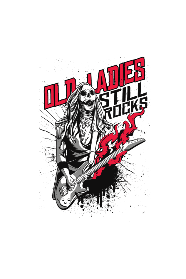 Zombie Rocker Printed Scoop Neck T-Shirt For Women - WowWaves - 1