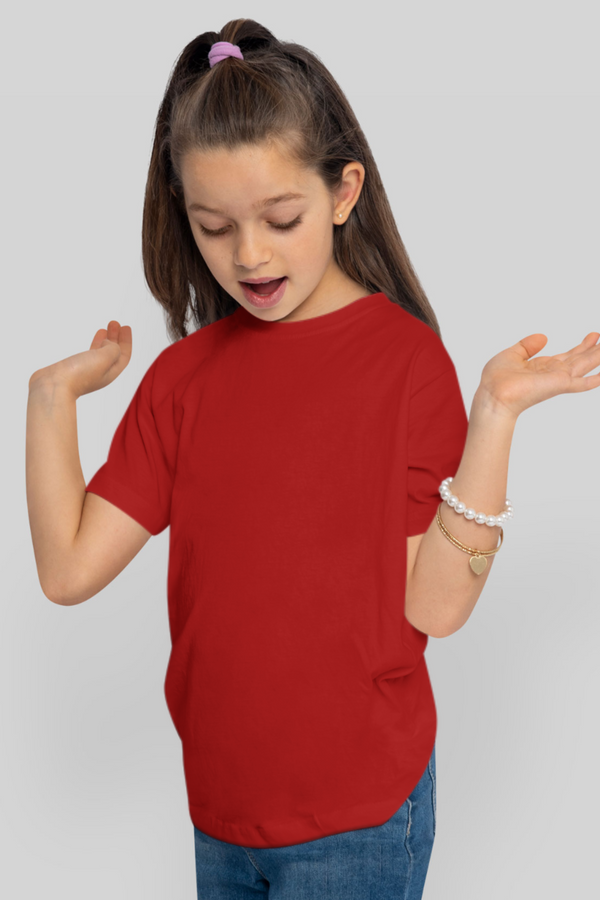 Red T-Shirt For Girl - WowWaves