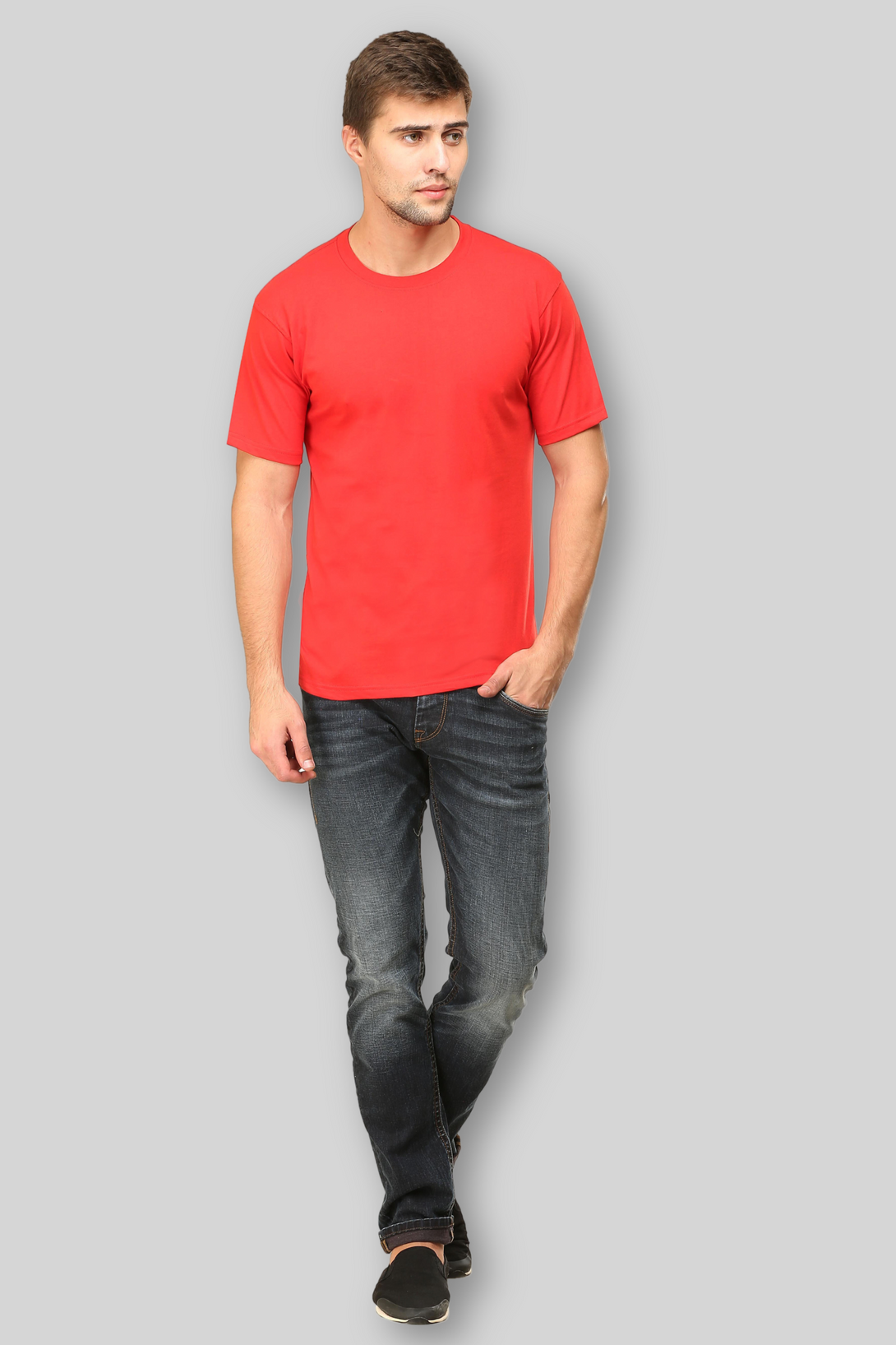 Red T-Shirt For Men - WowWaves - 1