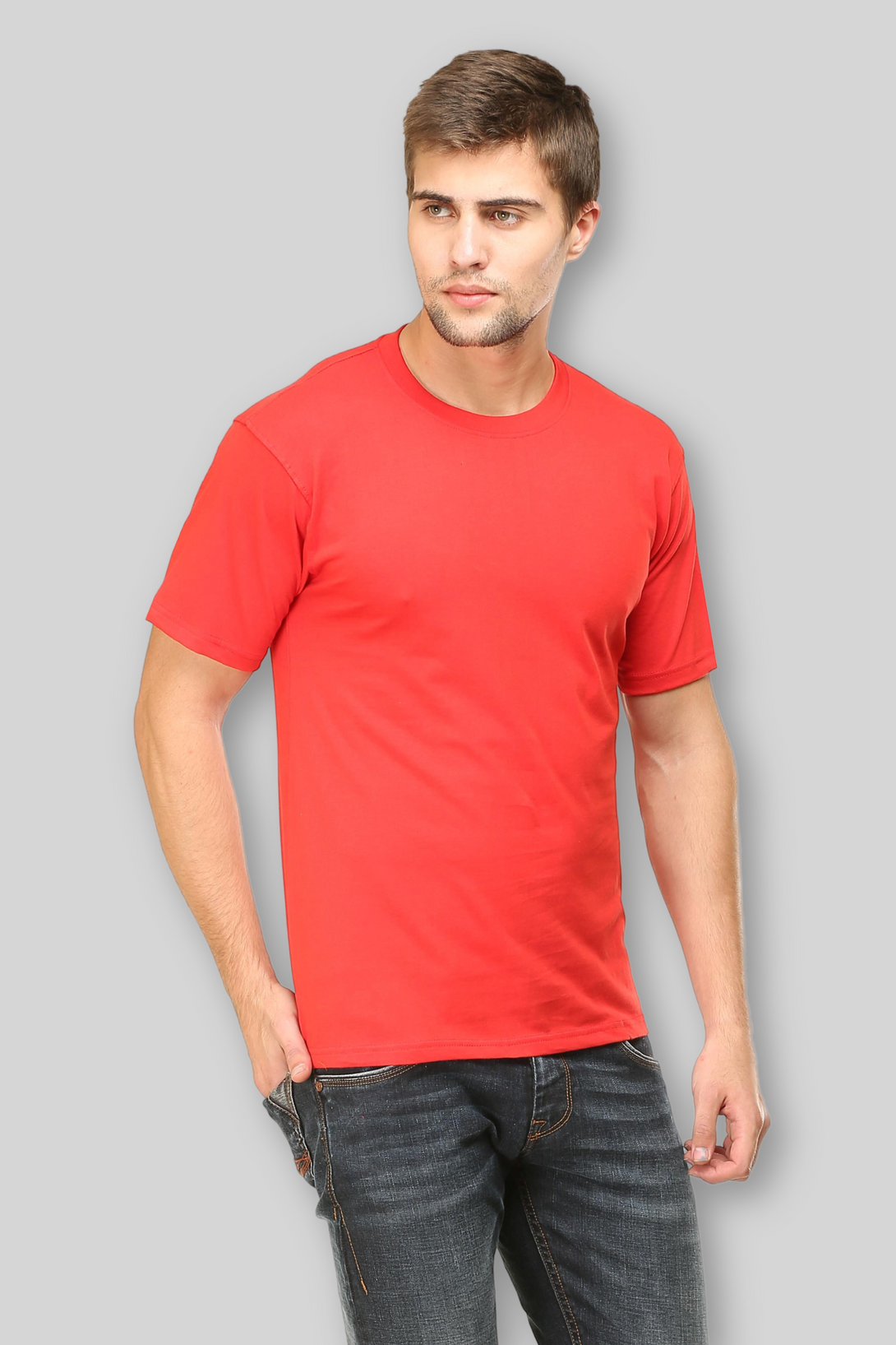 Red T-Shirt For Men - WowWaves - 3