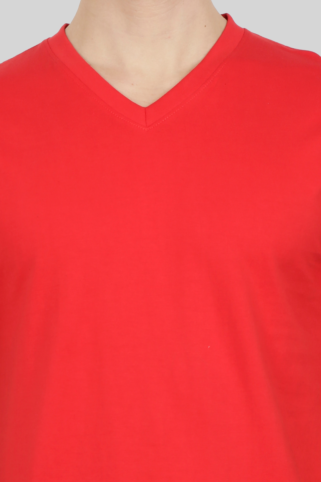 Red V Neck T-Shirt For Men - WowWaves - 7