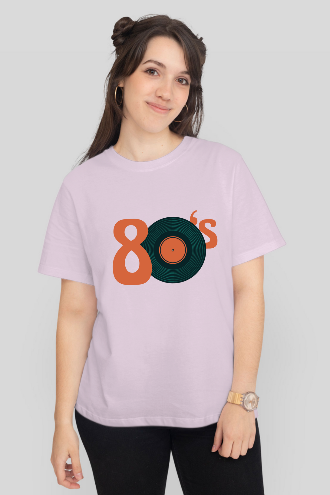 Retro Groove Printed T-Shirt For Women - WowWaves - 9