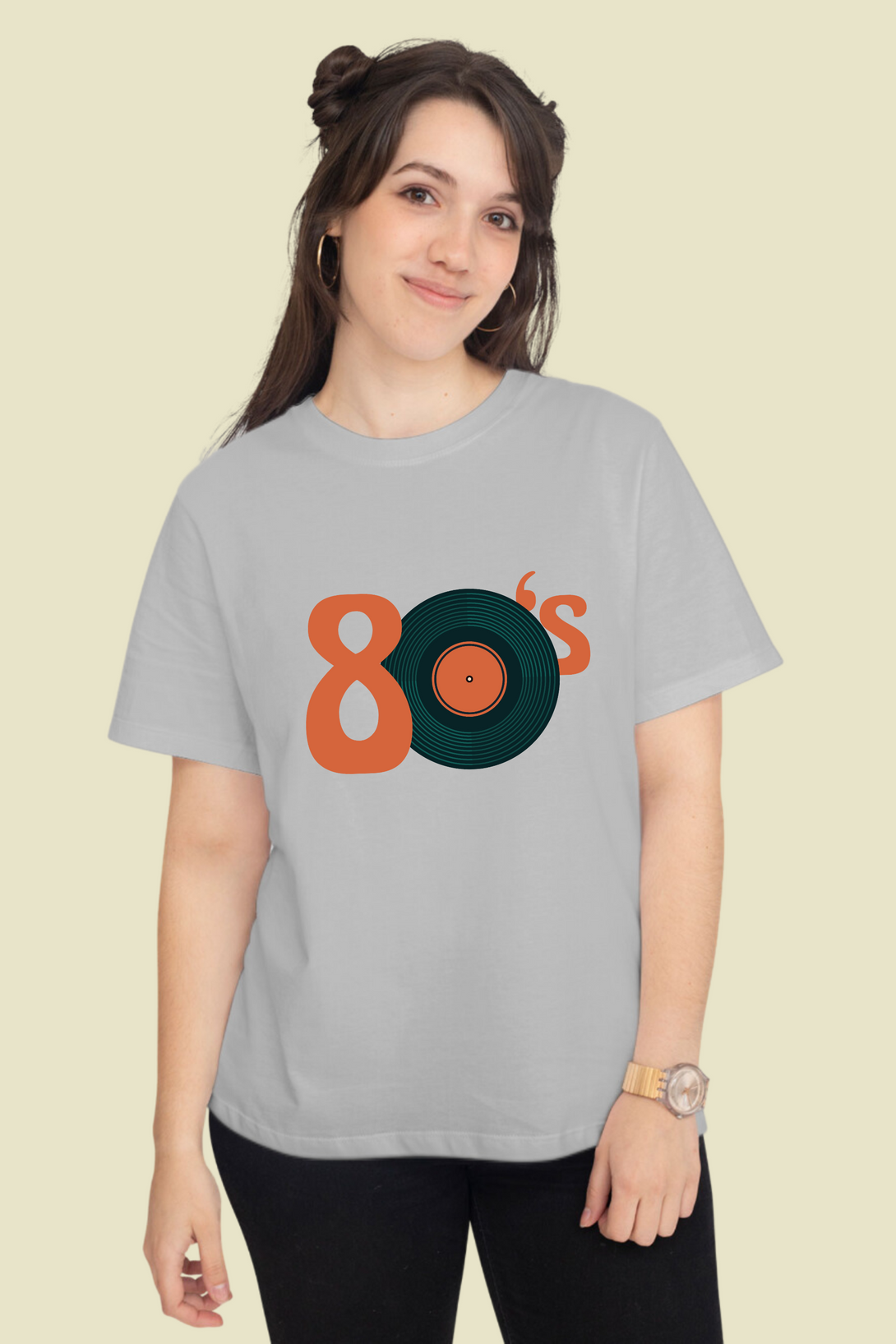 Retro Groove Printed T-Shirt For Women - WowWaves - 10