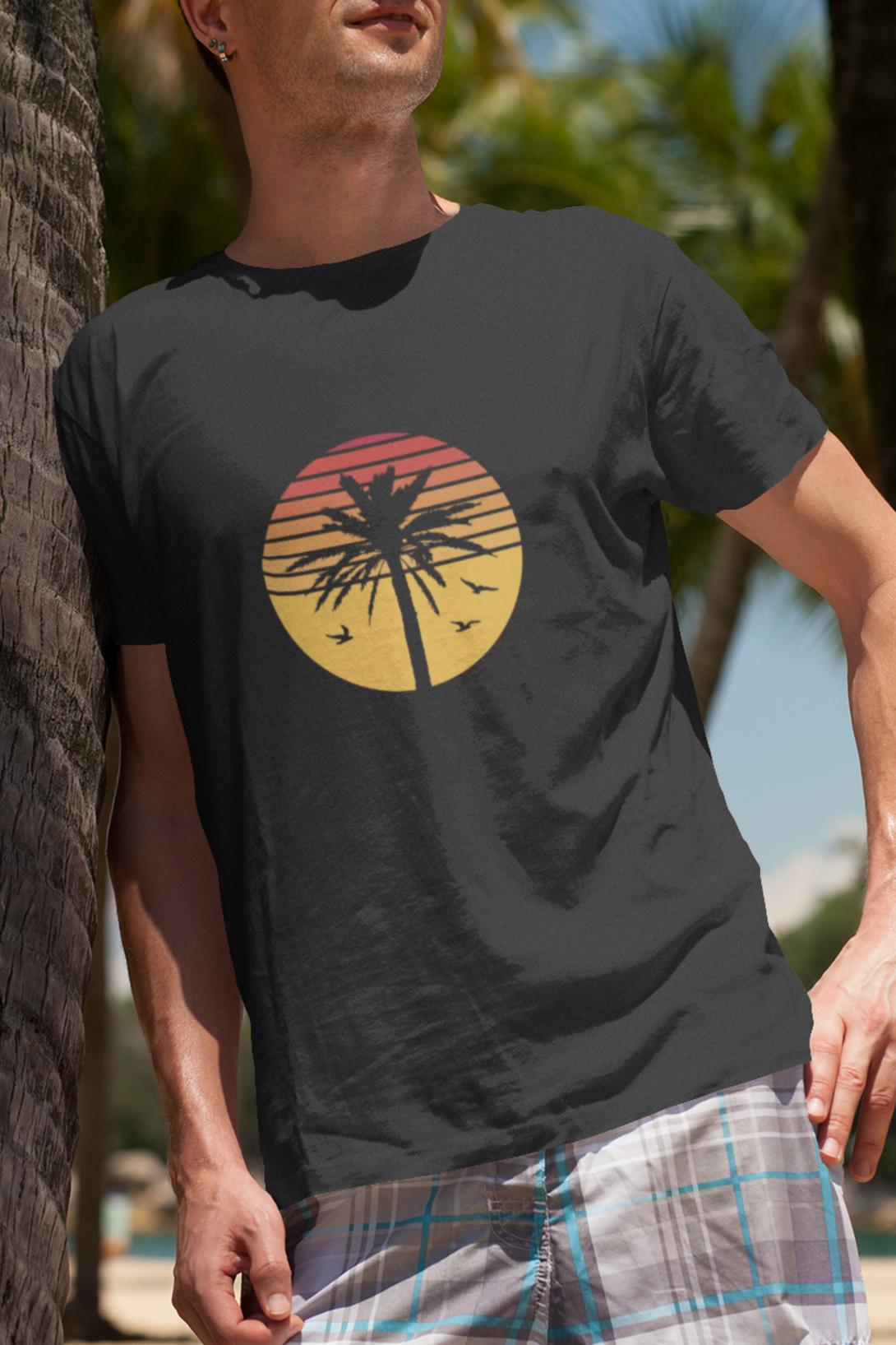 Retro Paradise Printed T-Shirt For Men - WowWaves - 3