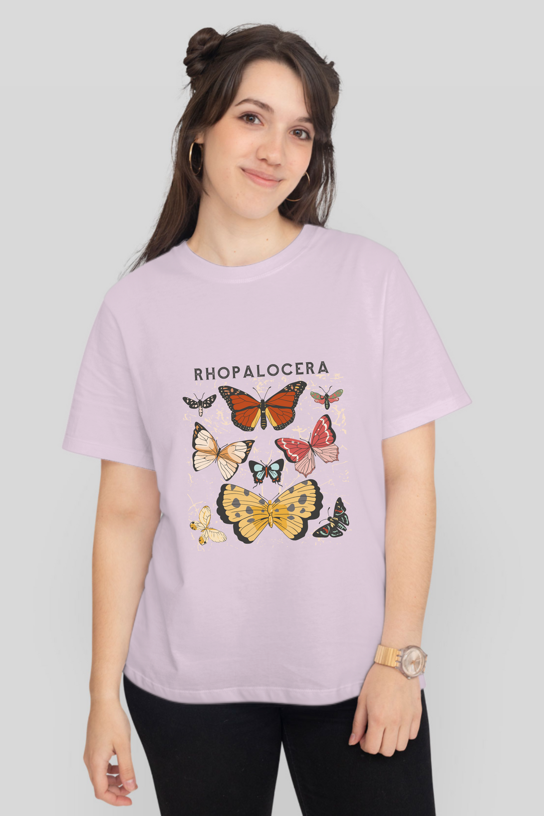 Rhopalocera Printed T-Shirt For Women - WowWaves - 8