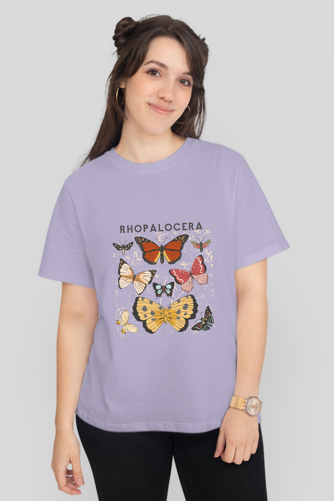 Rhopalocera Printed T-Shirt For Women - WowWaves - 9