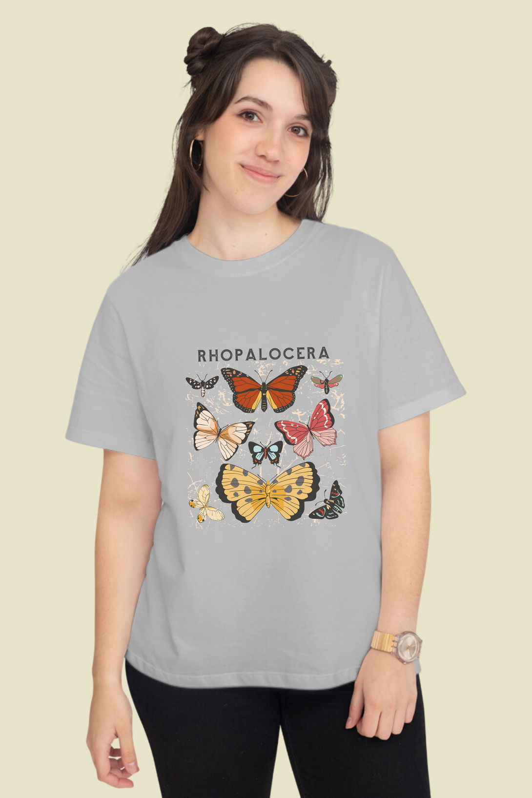 Rhopalocera Printed T-Shirt For Women - WowWaves - 7
