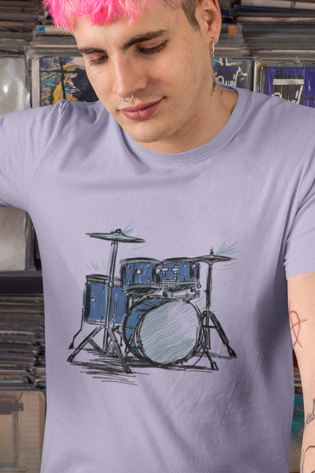 Rhythmic Beats Printed T-Shirt For Men - WowWaves - 2