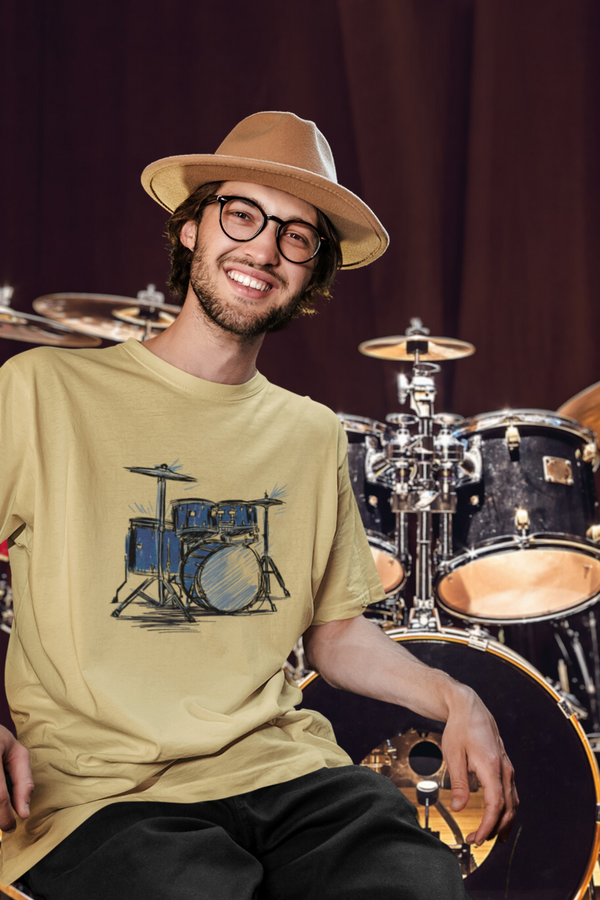 Rhythmic Beats Printed T-Shirt For Men - WowWaves