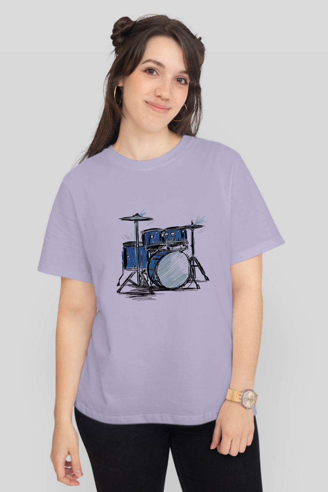 Rhythmic Beats Printed T-Shirt For Women - WowWaves - 9