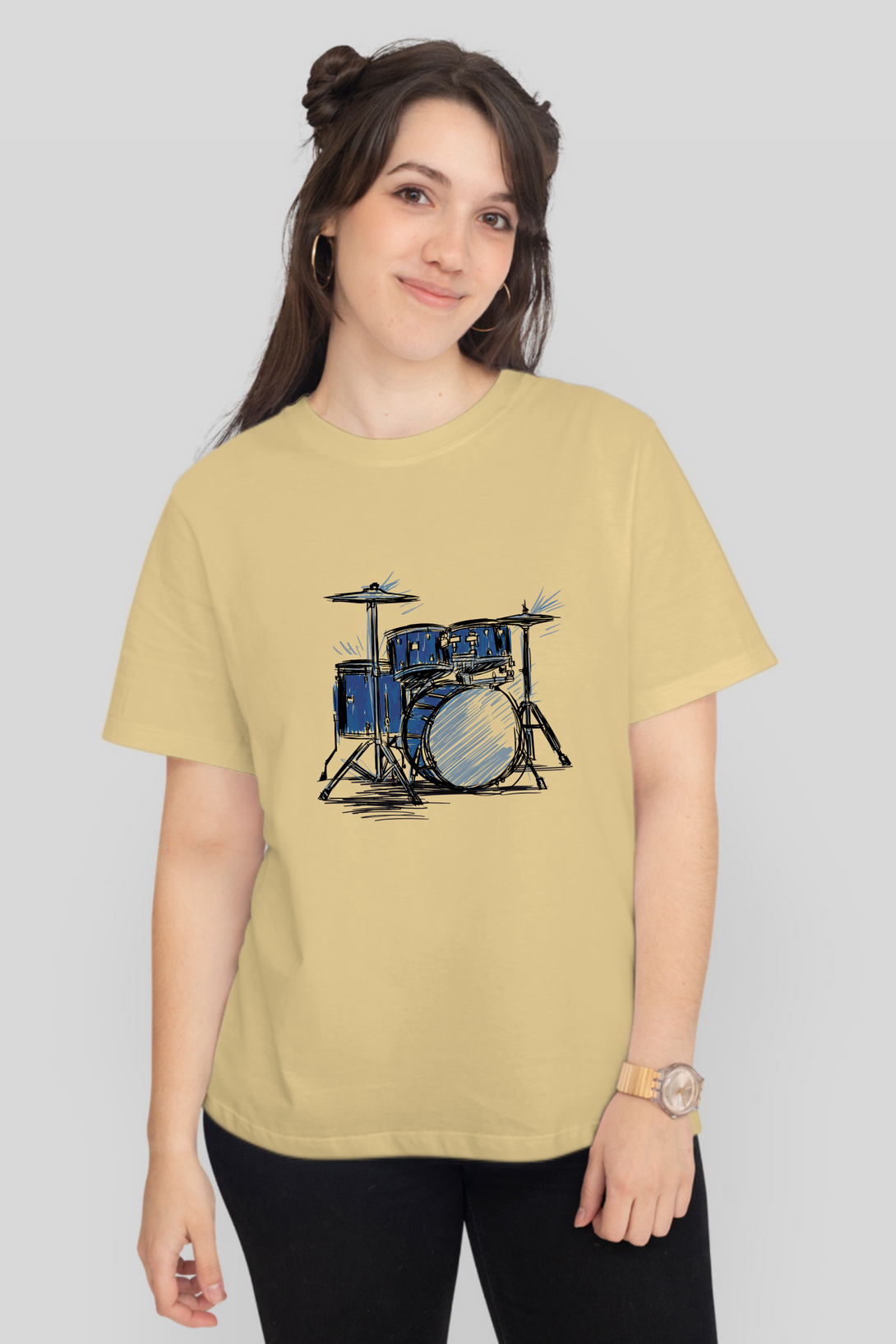 Rhythmic Beats Printed T-Shirt For Women - WowWaves - 8