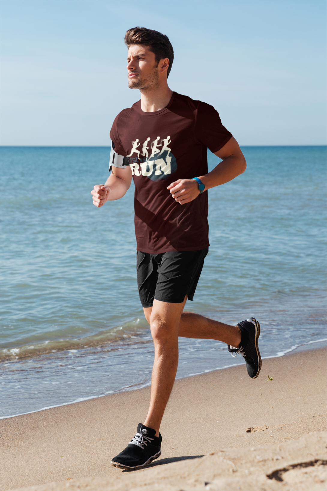 Rise And Run Printed T-Shirt For Men - WowWaves - 3