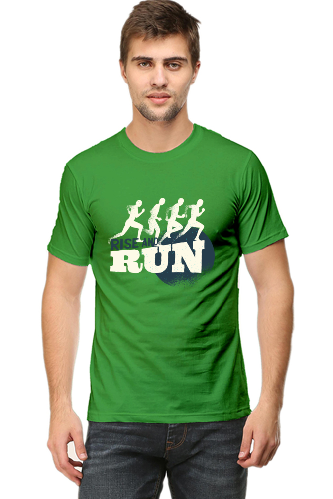 Rise And Run Printed T-Shirt For Men - WowWaves - 10