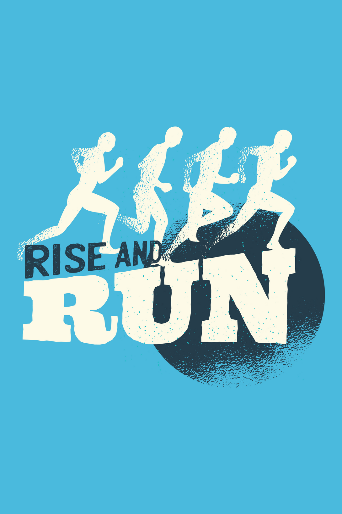 Rise And Run Printed T-Shirt For Men - WowWaves - 1