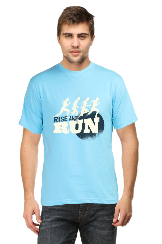 Rise And Run Printed T-Shirt For Men - WowWaves - 9