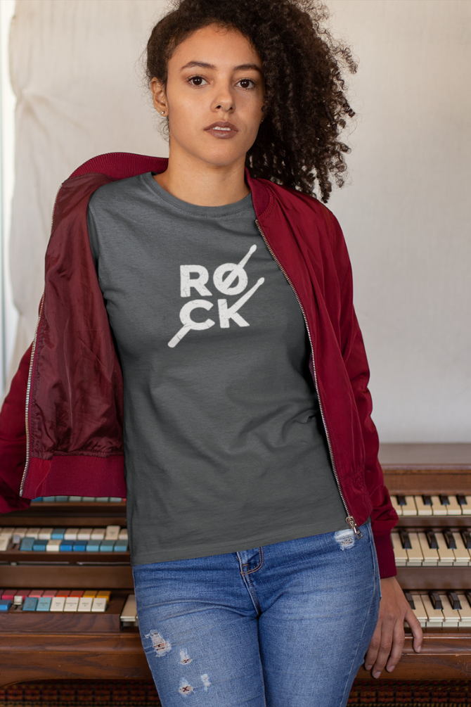 Rock Rhythms Printed T-Shirt For Women - WowWaves - 6