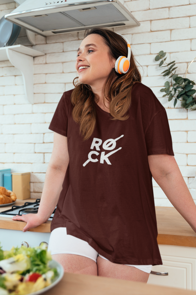 Rock Rhythms Printed T-Shirt For Women - WowWaves
