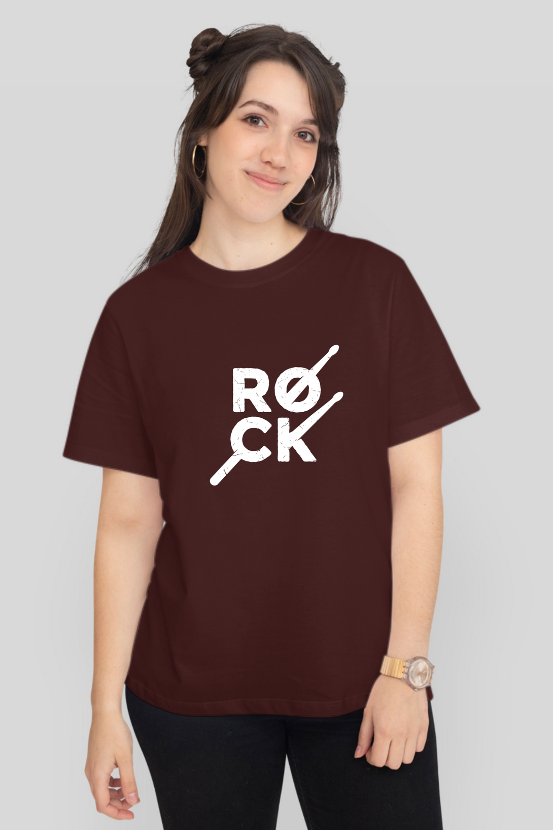 Rock Rhythms Printed T-Shirt For Women - WowWaves - 12