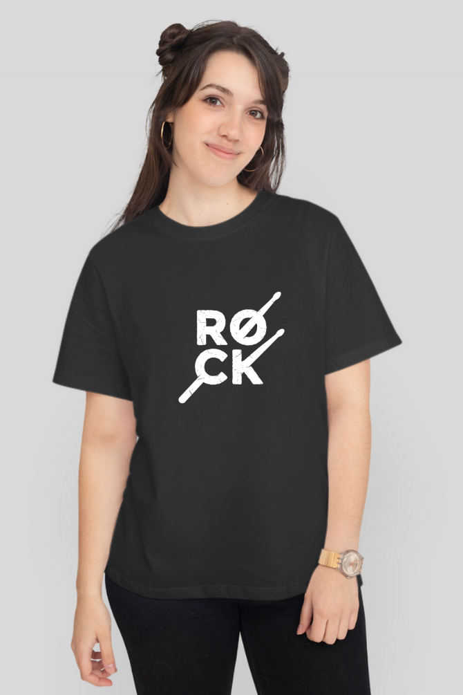 Rock Rhythms Printed T-Shirt For Women - WowWaves - 9