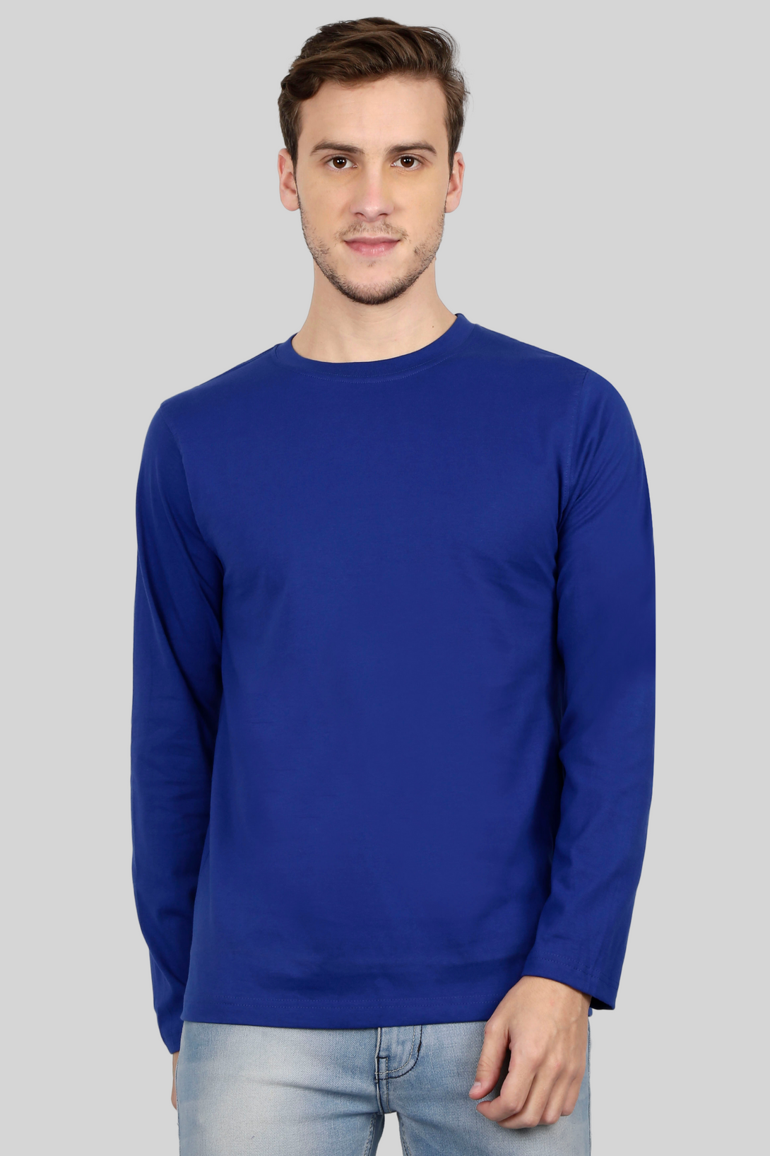 Royal Blue Full Sleeve T-Shirt For Men - WowWaves - 7