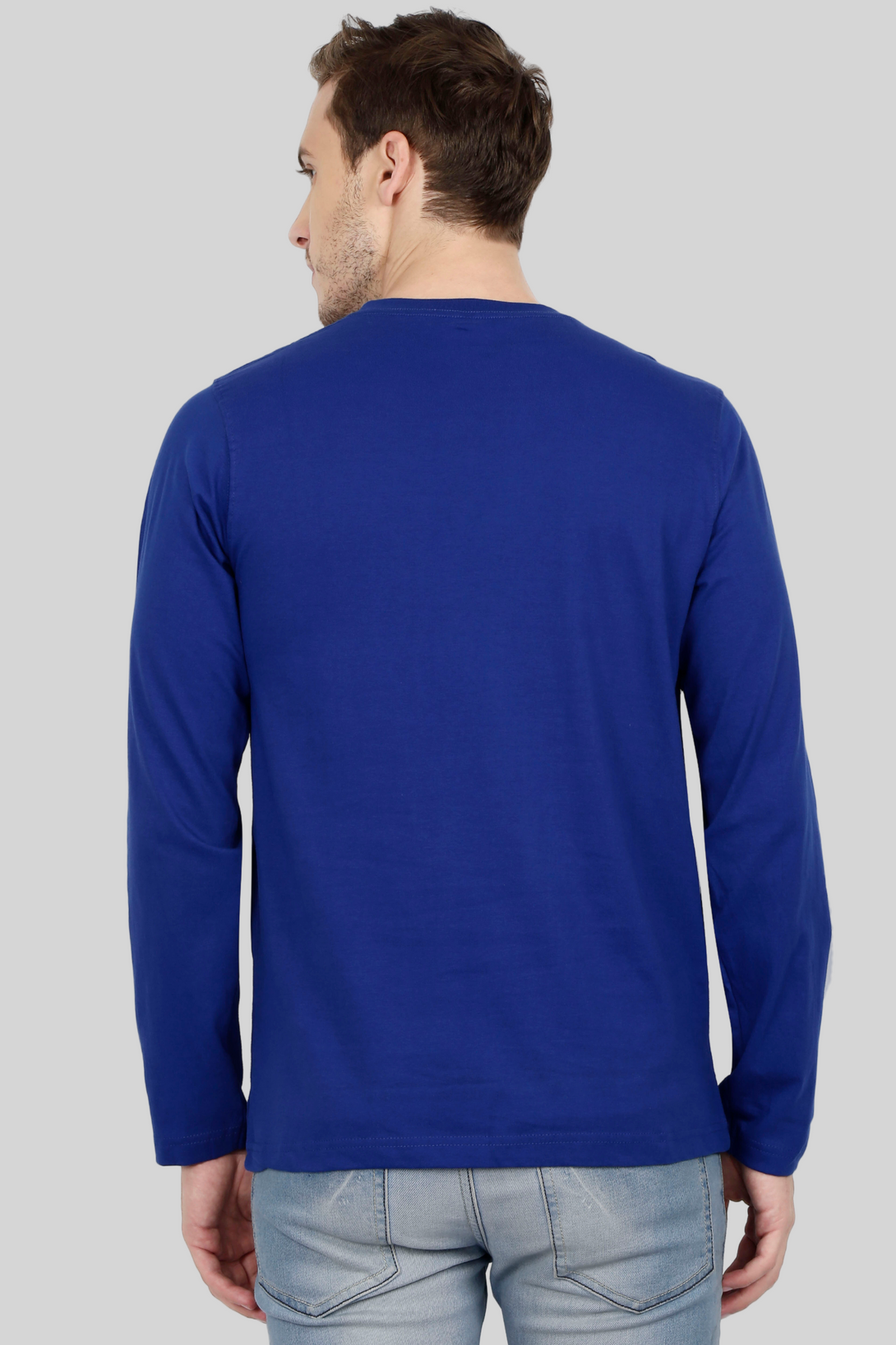 Royal Blue Full Sleeve T-Shirt For Men - WowWaves - 9