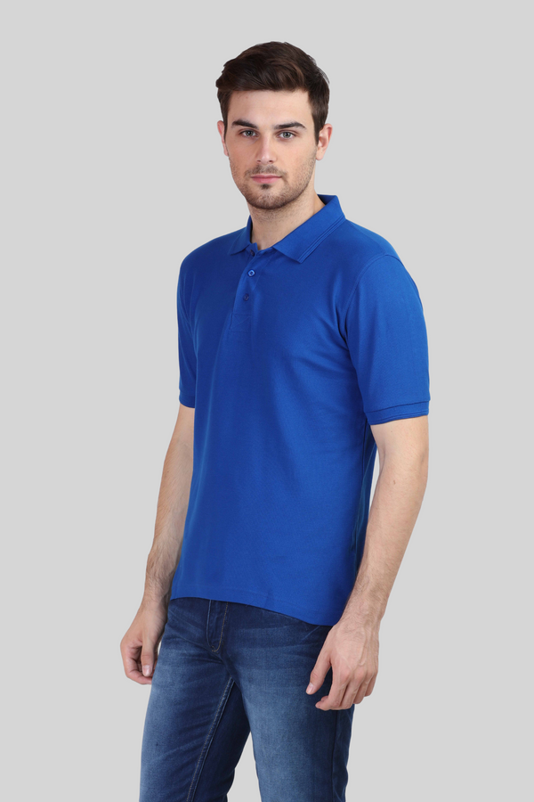 Royal Blue Polo T-Shirt For Men - WowWaves