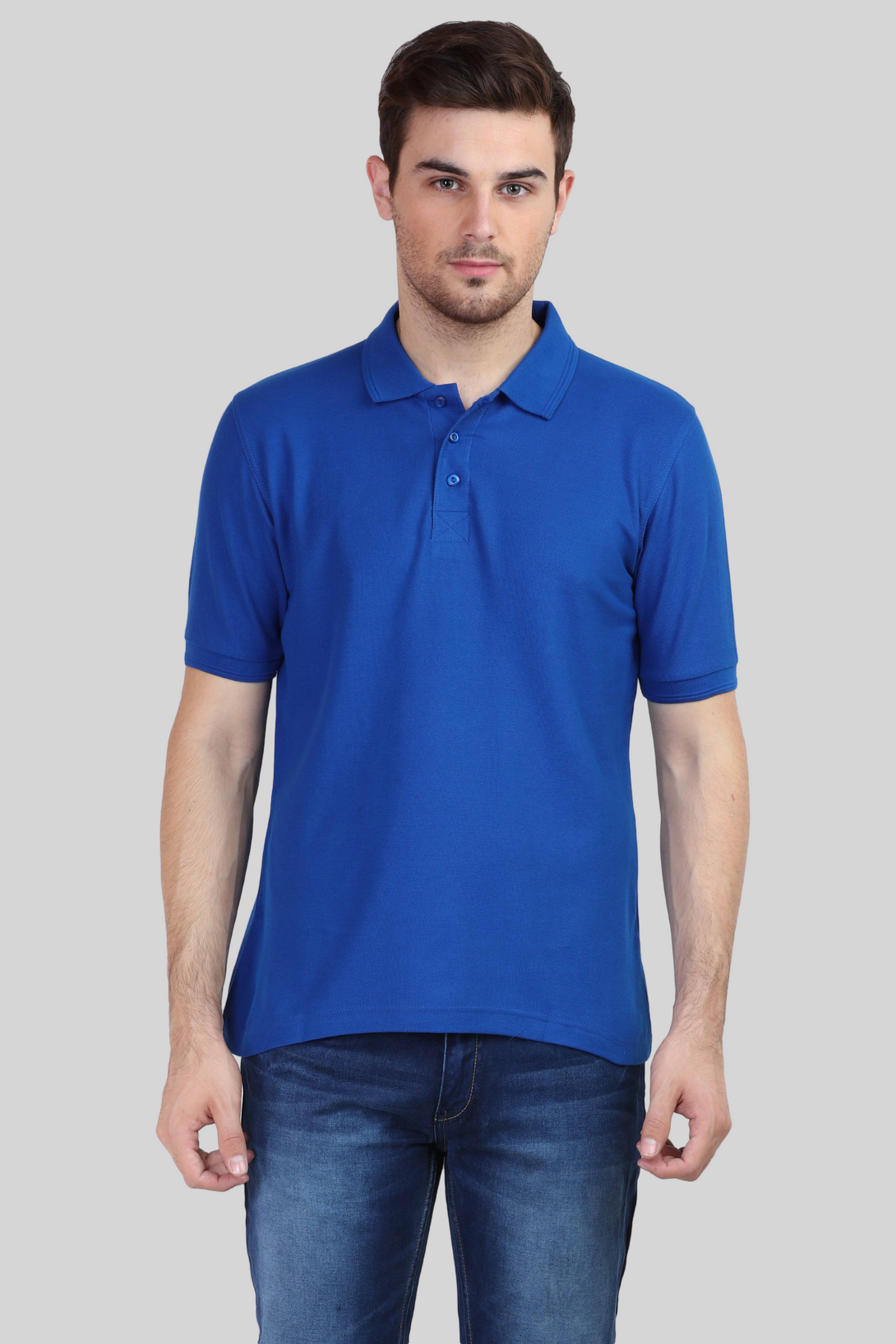 Royal Blue Polo T-Shirt For Men - WowWaves - 1
