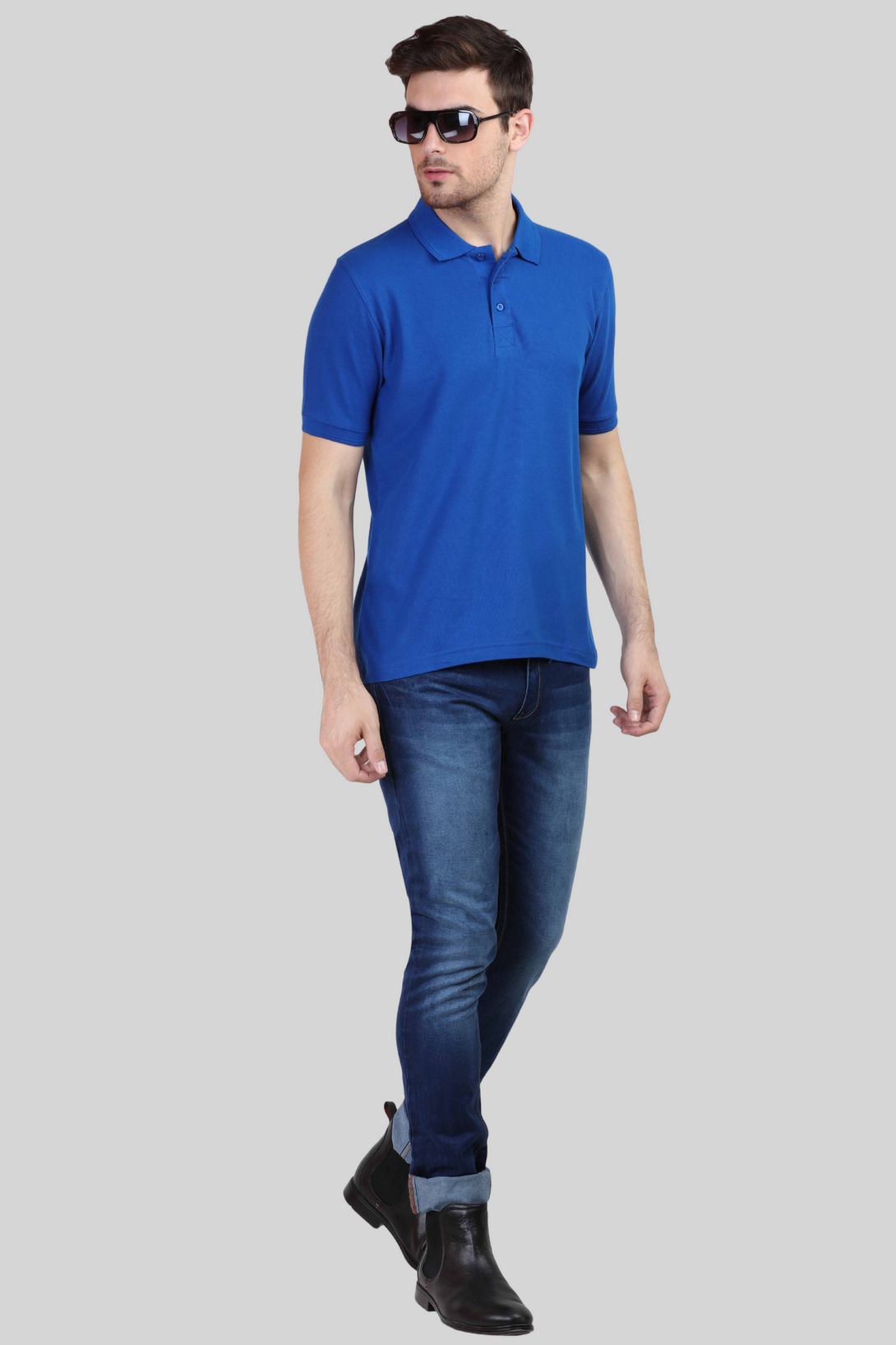 Royal Blue Polo T-Shirt For Men - WowWaves - 7