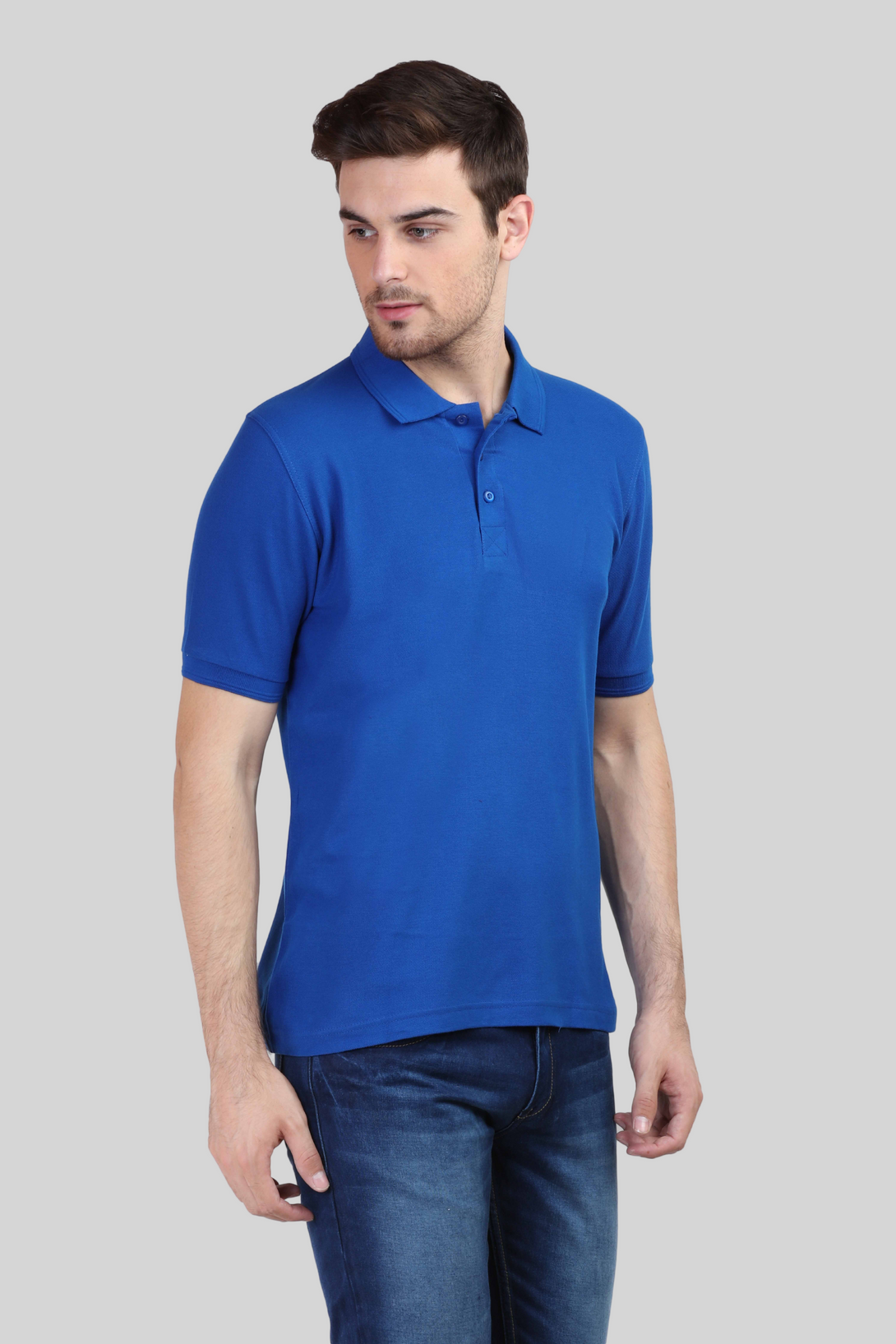 Royal Blue Polo T-Shirt For Men - WowWaves - 6