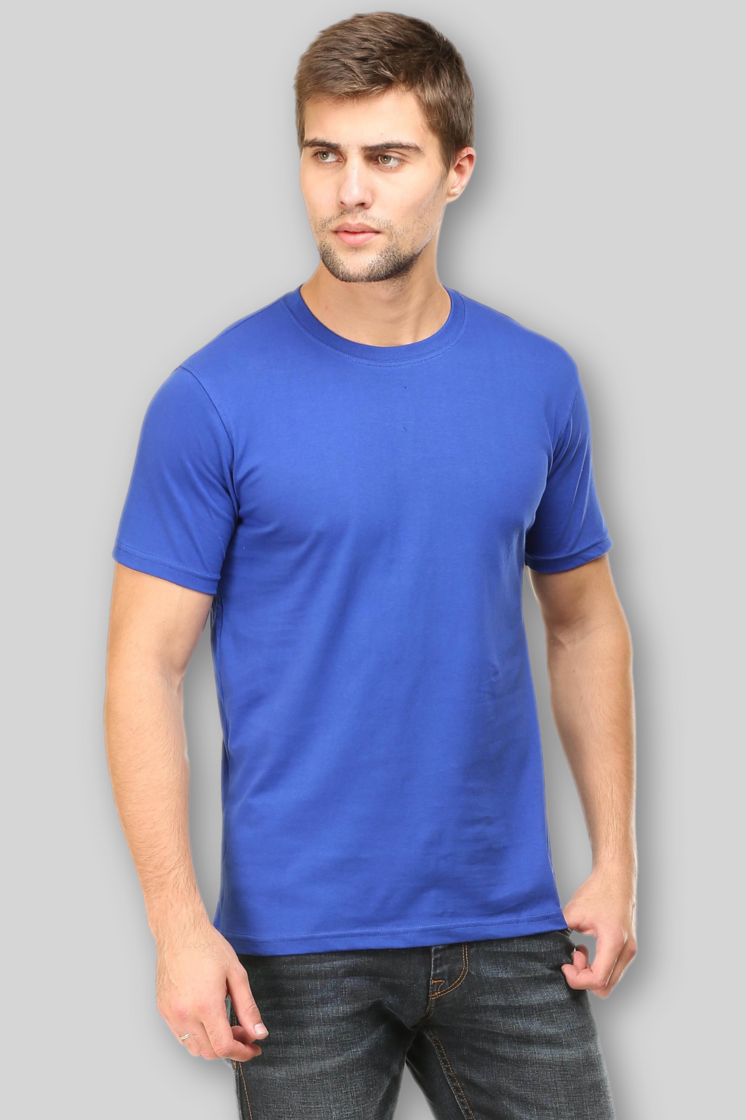 Royal Blue T-Shirt For Men - WowWaves - 2