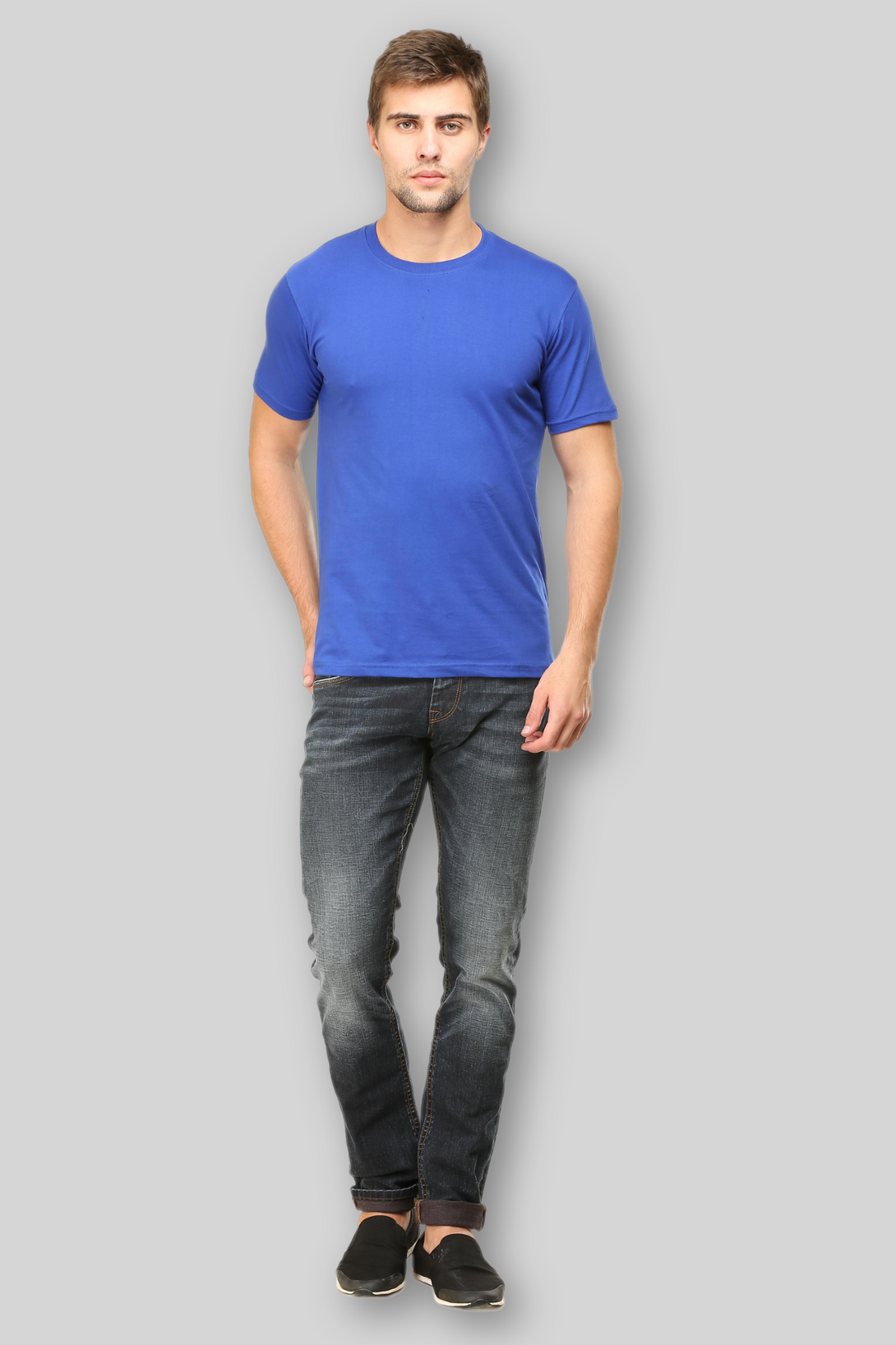 Royal Blue T-Shirt For Men - WowWaves - 1