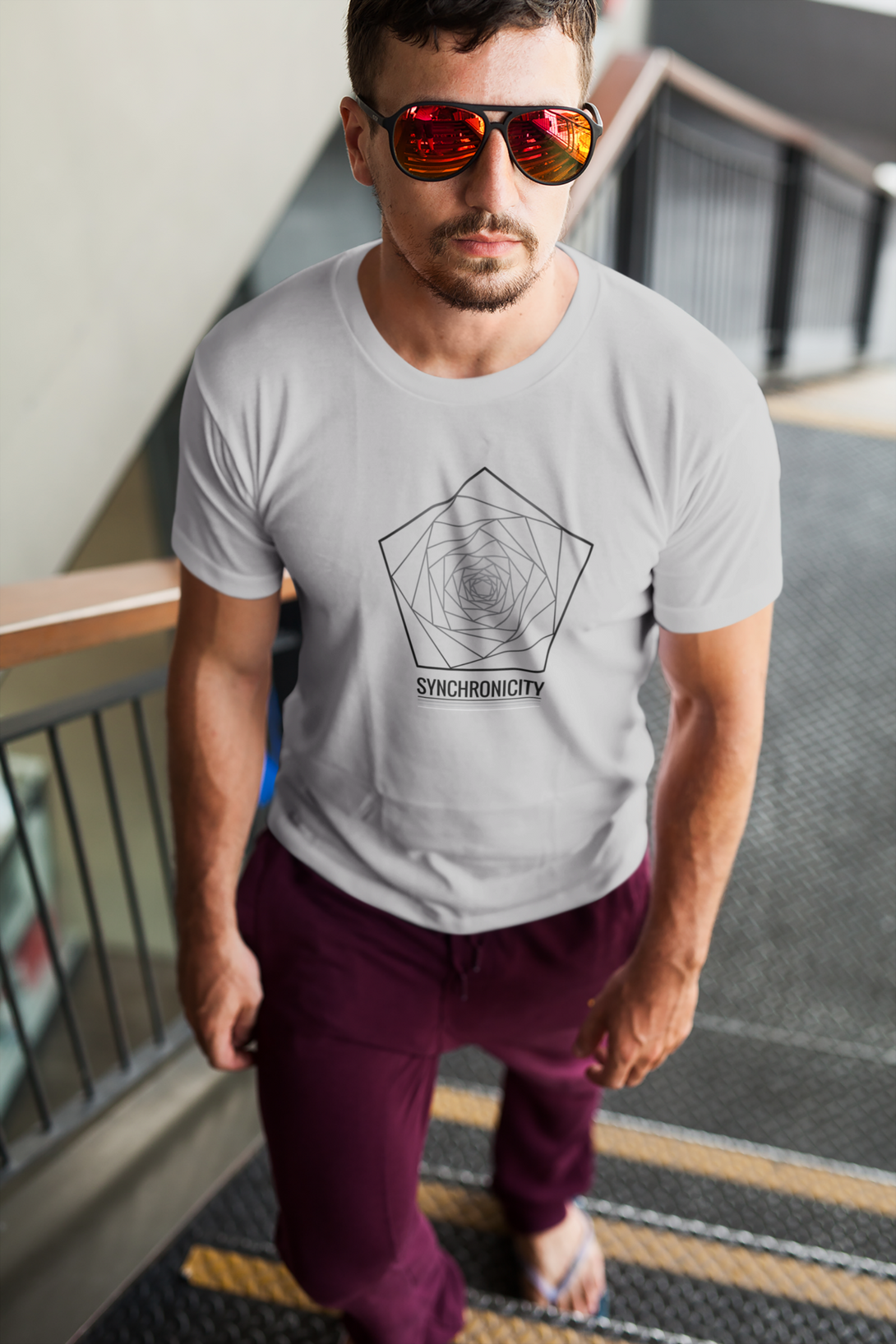 Sacred Geometry Printed T-Shirt For Men - WowWaves - 2