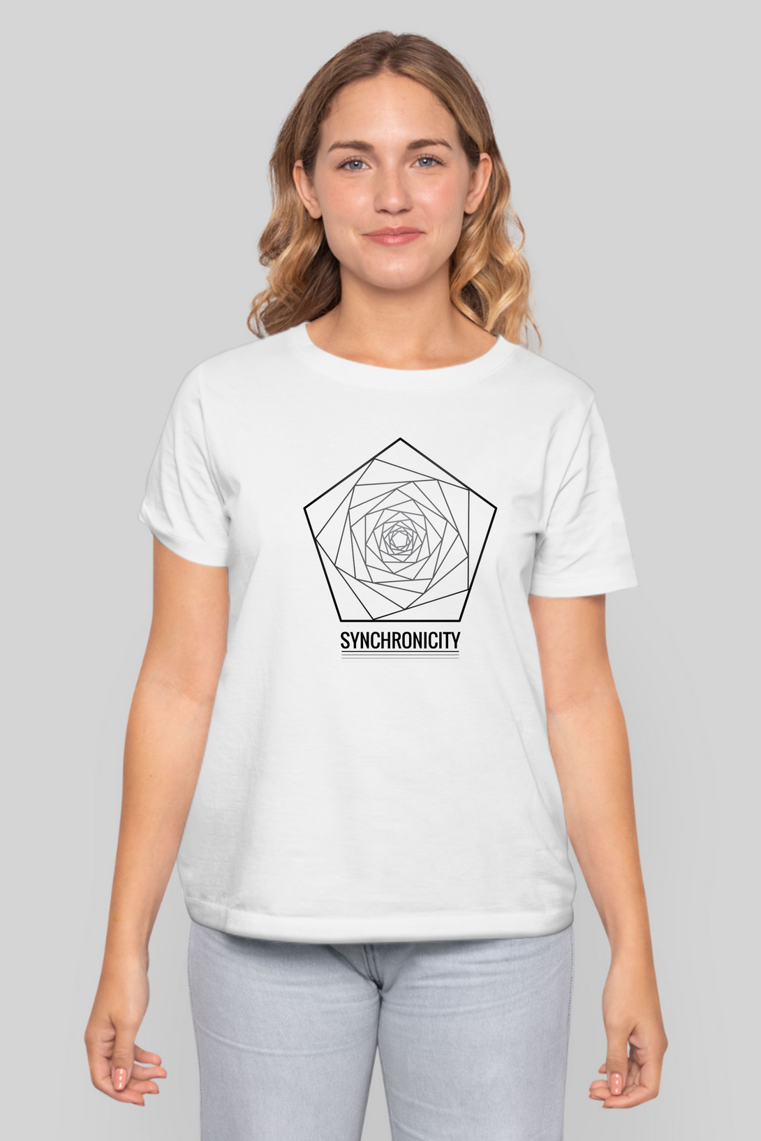 Sacred Geometry Printed T-Shirt For Women - WowWaves - 9