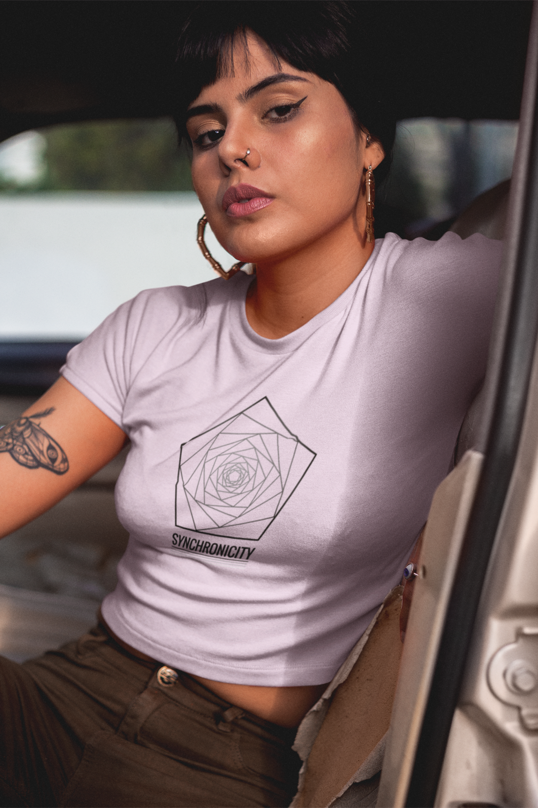 Sacred Geometry Printed T-Shirt For Women - WowWaves - 5