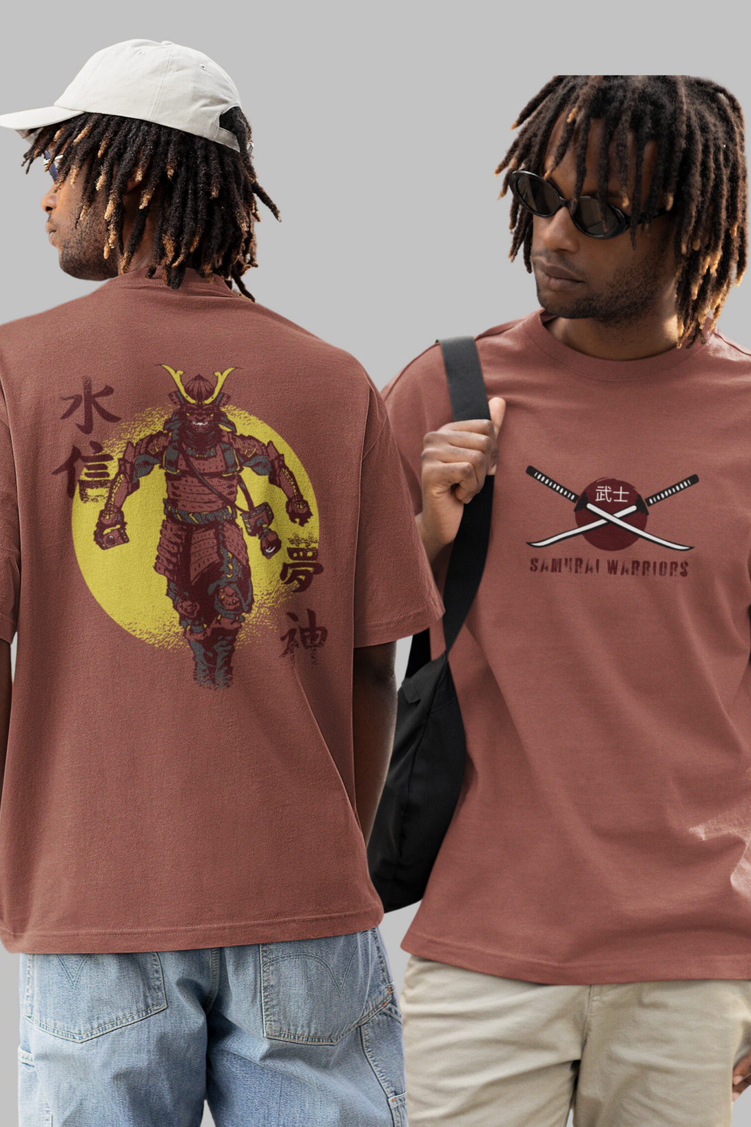 Samurai Warrior Printed Oversized T-Shirt For Men - WowWaves - 6