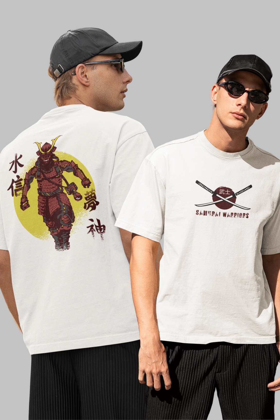 Samurai Warrior Printed Oversized T-Shirt For Men - WowWaves - 2