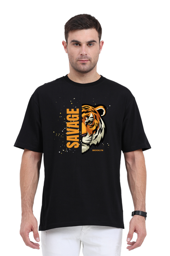 Save The Tiger Printed Oversized T-Shirt For Men - WowWaves - 8