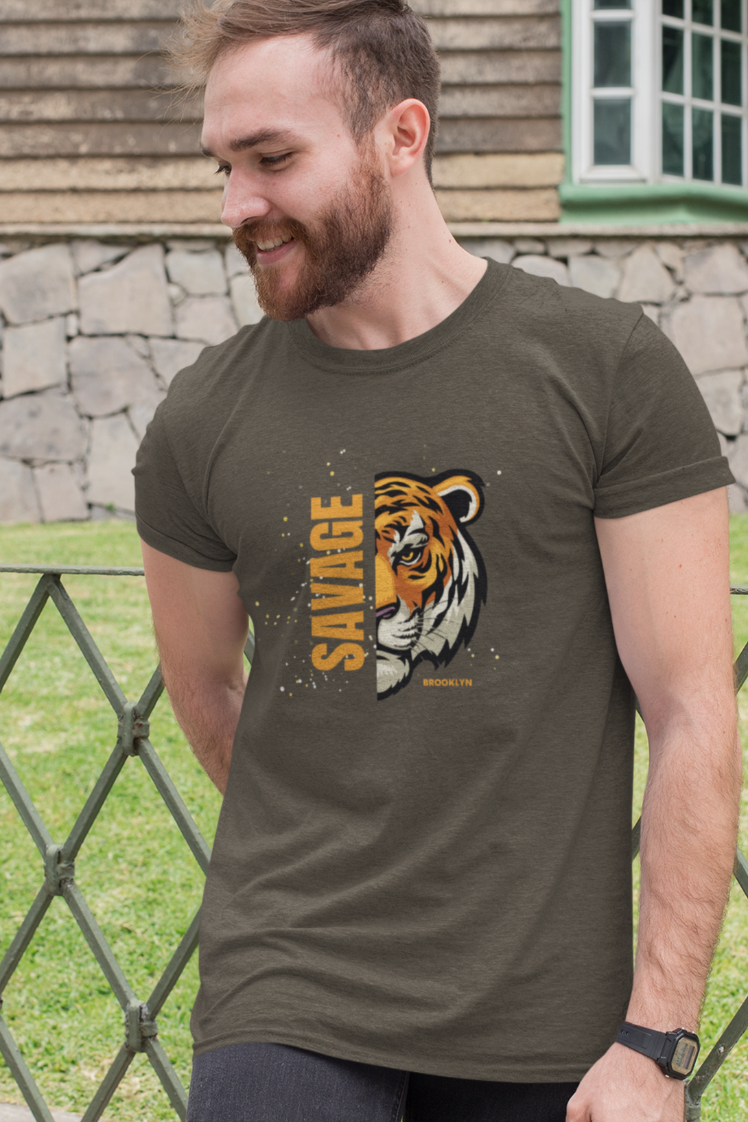 Save The Tiger Printed T-Shirt For Men - WowWaves - 2