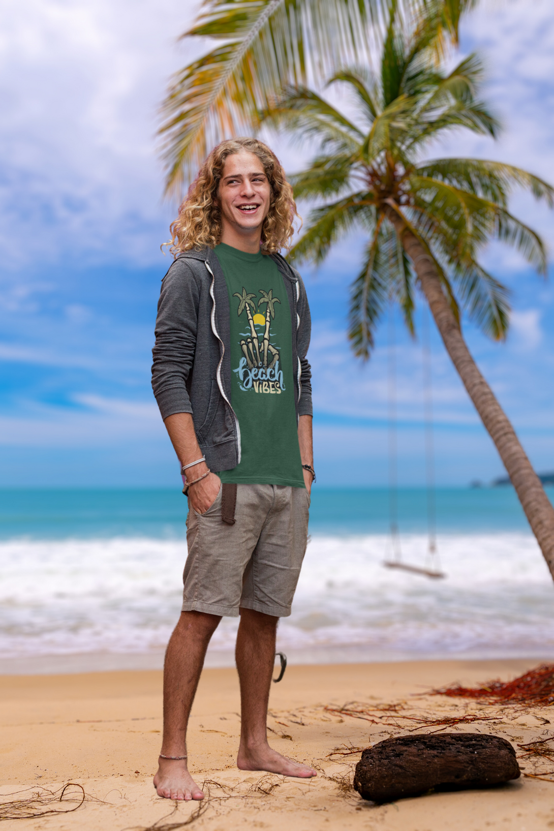 Beach Vibes Printed T-Shirt For Men - WowWaves - 2
